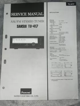 TU-417 SANSUI Stereo Tuner Service Manual