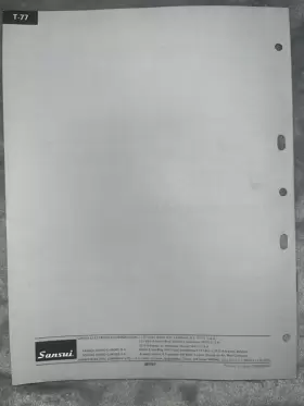 TU-D99AMX SANSUI Stereo Tuner Service Manual #2