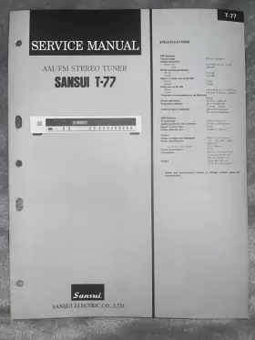 TU-D99AMX SANSUI Stereo Tuner Service Manual