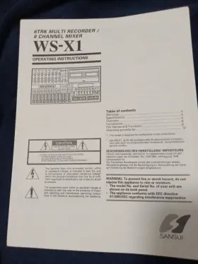 WS-X1 SANSUI Trk Recording Mixer Owners Manual Photocopy