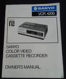 1436411T16700 SANYO Vcr Beta Video Cassette Recorder Owners