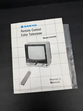 31C435 SANYO Remote Control Television Owners Manual