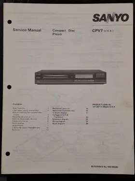 CPV7 SANYO Disc Player Service Manual