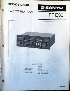 FT-E30 SANYO Service Manual Car Stereo Player