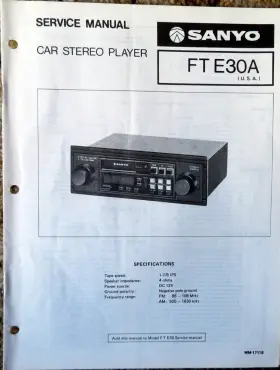 FT-E30A SANYO Service Manual Car Stereo Player