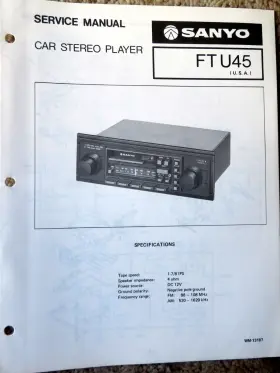 FT-U45 SANYO Service Manual Car Stereo Player