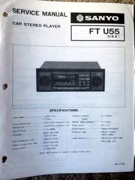FT-U55 SANYO Service Manual Car Stereo Player