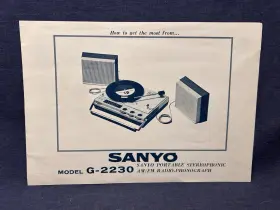G-2230 SANYO Manual Stereo Am Fm Phonograph Radio