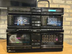 JT-V6 SANYO Stereo Dual Cassette Tuner Receiver Serviced #3