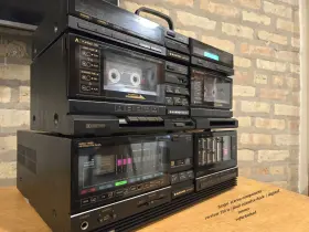 JT-V6 SANYO Stereo Dual Cassette Tuner Receiver Serviced