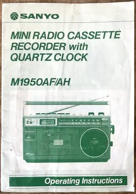 M1950AF-AH SANYO Radio Cassette Recorder Manual Quartz Clock