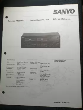 RD-W41A SANYO Service Manual Cassette Deck