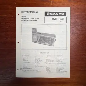 RPM6900 SANYO Rmt Am Fm Led Digital Clock Radio Phone Service