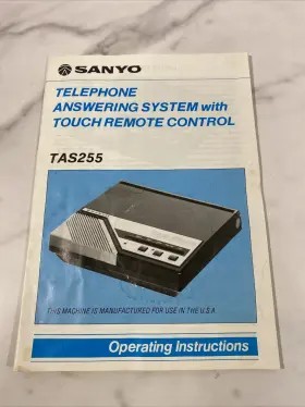 TAS255 SANYO Touch Remote Answering Manual