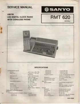 WM-10686 SANYO Rmt Service Manual Repair Book Am Fm Clock
