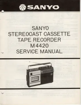 WM-475 SANYO Stereocast Cassette Tape Recorder Service Manual