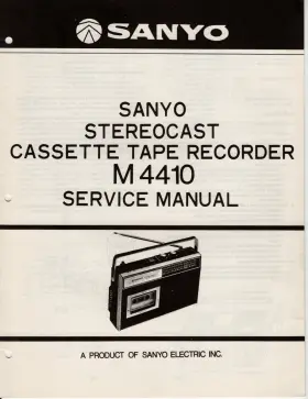 WM-487 SANYO Stereocast Cassette Tape Recorder Service Manual