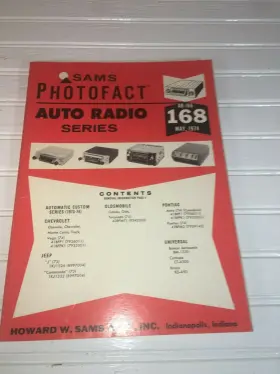 AR-168 SASMS PHOTOFACT Sams Auto Radio Schematics Service #2