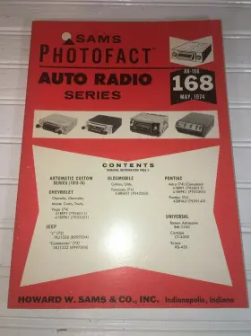 AR-168 SASMS PHOTOFACT Sams Auto Radio Schematics Service #3