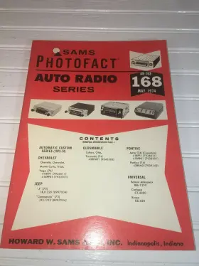 AR-168 SASMS PHOTOFACT Sams Auto Radio Schematics Service