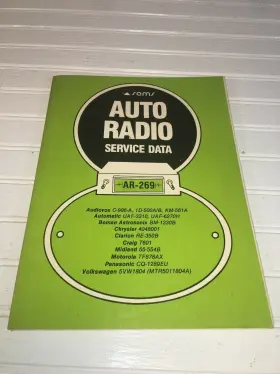 AR-269 SASMS PHOTOFACT Sams Auto Radio Schematics Service