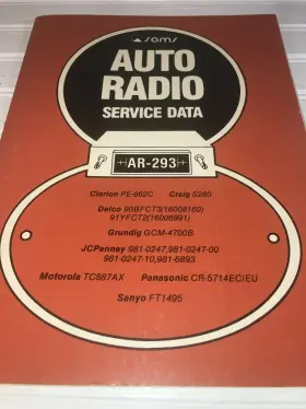 AR-293 SASMS PHOTOFACT Sams Auto Radio Schematics Service #2