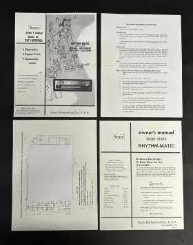 257.14000300 SEARS Rhythm Matic Solid Drum Owners Manual #2
