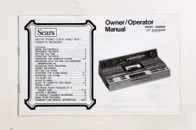 317.234000050 SEARS Cassette Clock Radio Operator Manual