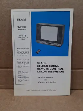564.42511550 SEARS Television Owners Manual