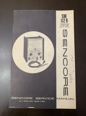 SM112-B SENCORE Combination Vtvm Vom Service Master Manual