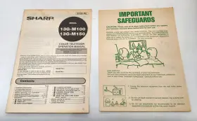 5538PE SHARP Pe Television Operation Manual