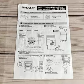 CD-BA200 SHARP Stereo Operation Manual Player #2