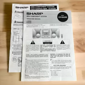CD-BA200 SHARP Stereo Operation Manual Player