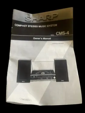 CMS4 SHARP Stereo Manual Cover Stylus Knobs #3