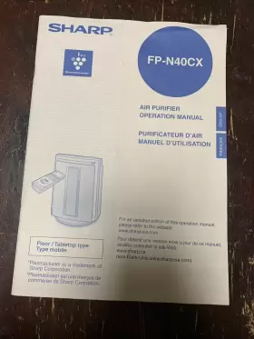 FP-N40CX SHARP Air Purifier English French Manual