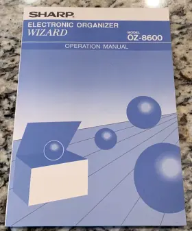 OZ-8600 SHARP Electric Organizer Wizard Owners Operators