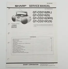 QT-CD210-C SHARP Service Manual Repair Cd Cassette Radio