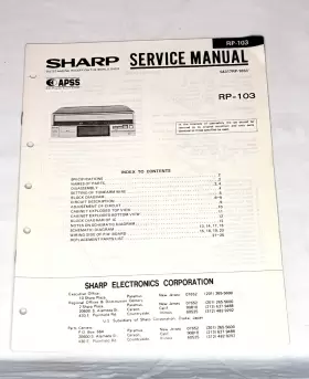 RP-103 SHARP Service Manual