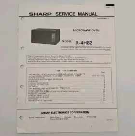 S0010R4H82U SHARP Service Manual Microwave Oven