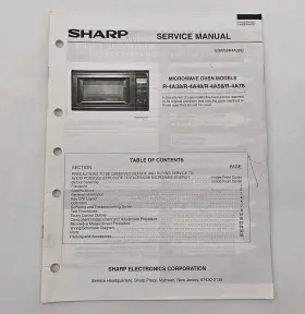 S26M66R4A38E SHARP Service Manual Microwave Oven