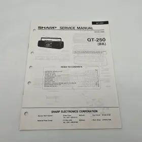 S2819QT-250BK SHARP Service Manual Bk Am Fm Radio Cassette