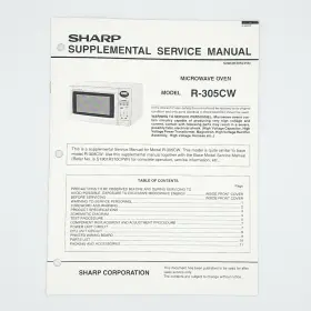 S2903R305CPW SHARP Service Manual Microwave Oven Supplemental