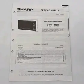 S42M27R4A54E SHARP Service Manual Microwave Oven