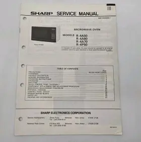 S4811R4A50U SHARP Service Manual Microwave Oven