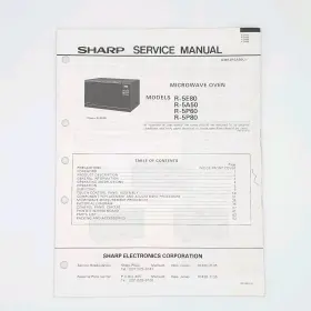 S4813R5A50U SHARP Service Manual Microwave Oven