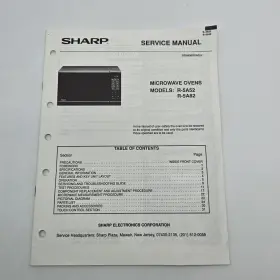 S50M08R5A52 SHARP Service Manual Microwave Oven