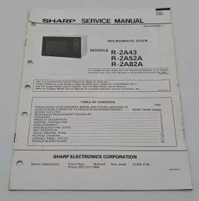 S5101R2A43P SHARP Service Manual Microwave Oven