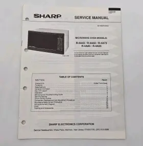 S51M20R4A53 SHARP Service Manual Microwave Oven