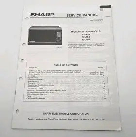 S52M28R5A54E SHARP Service Manual Microwave Oven