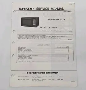 S5815R4H80U SHARP Service Manual Microwave Oven